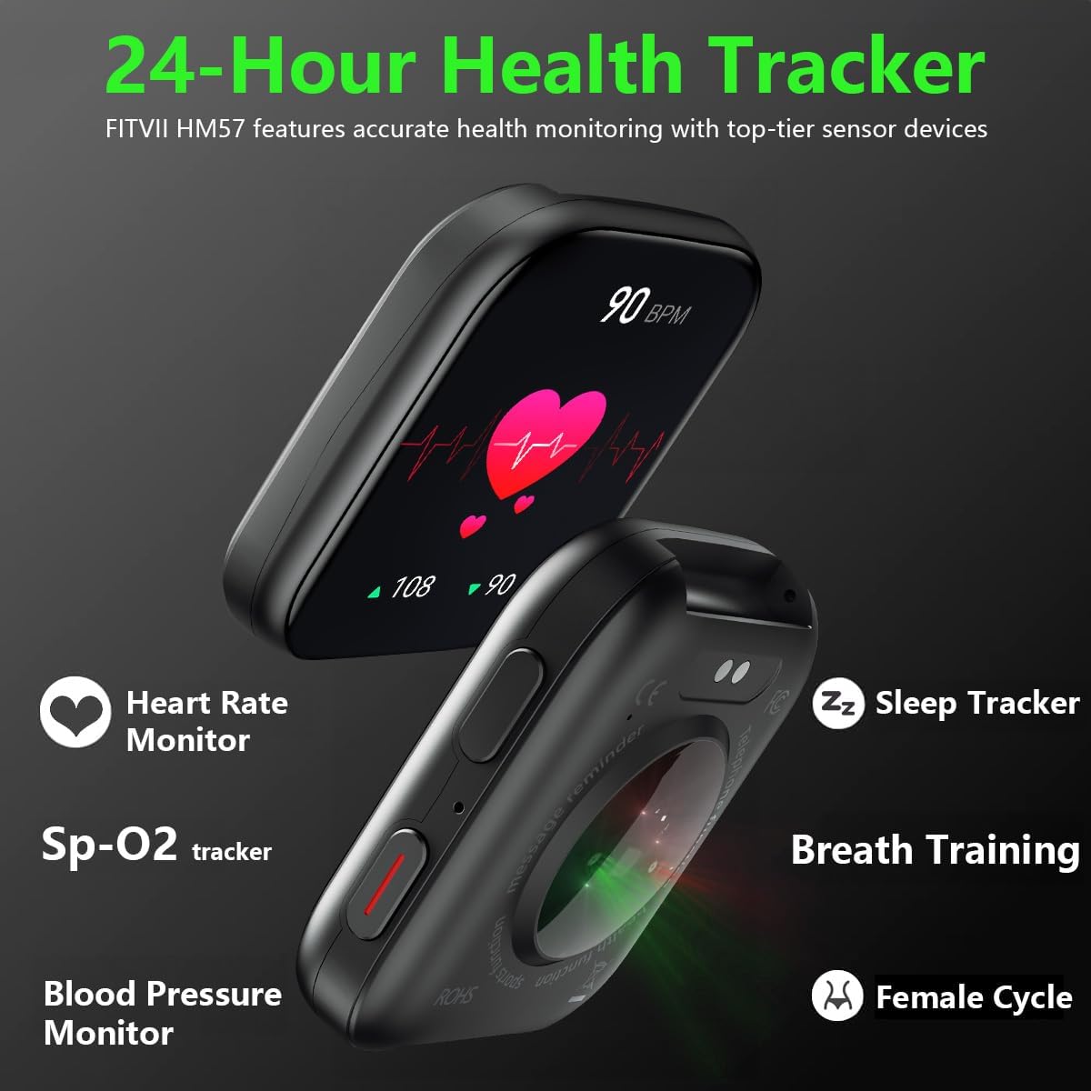 Health & Fitness Tracker (Answer/Make Calls),Smart Watch with 24/7 Heart Rate and Blood Pressure, Sleep Tracking, Blood Oxygen Monitor, 120+ Sport Mode Activity Tracker for Women Men